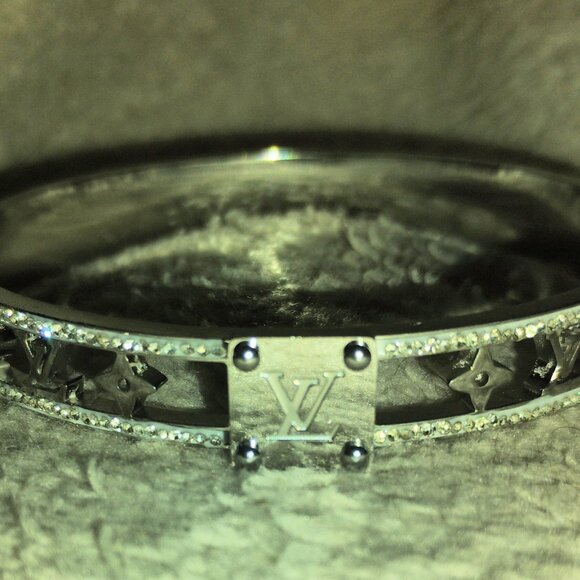 Louis Vuitton Authentic Upcycled Bangle Silver - Picture 2 of 6